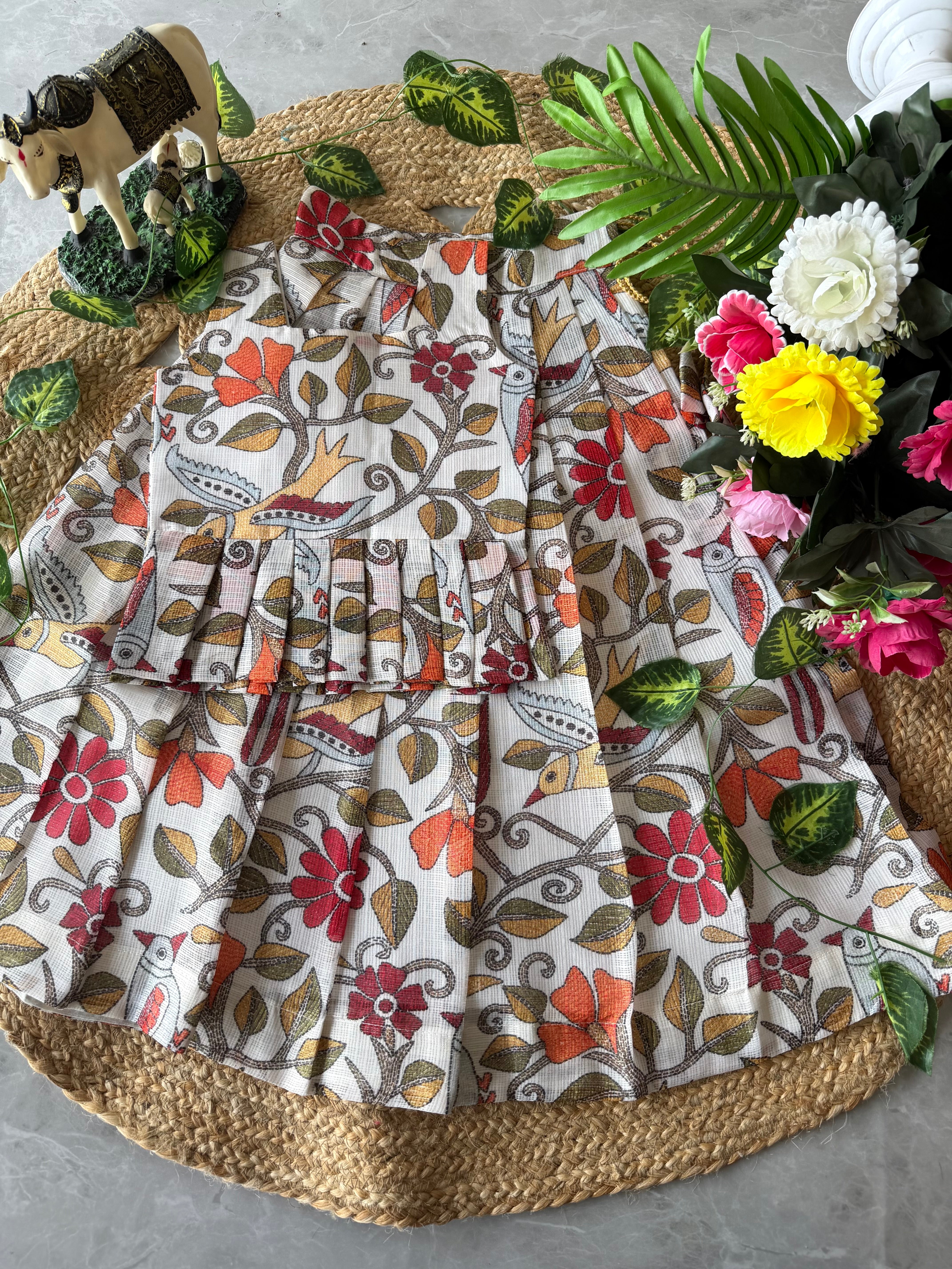 ✨ “Kala Vrindha” | Kids Kalamkari Lehenga | Code: SA2026