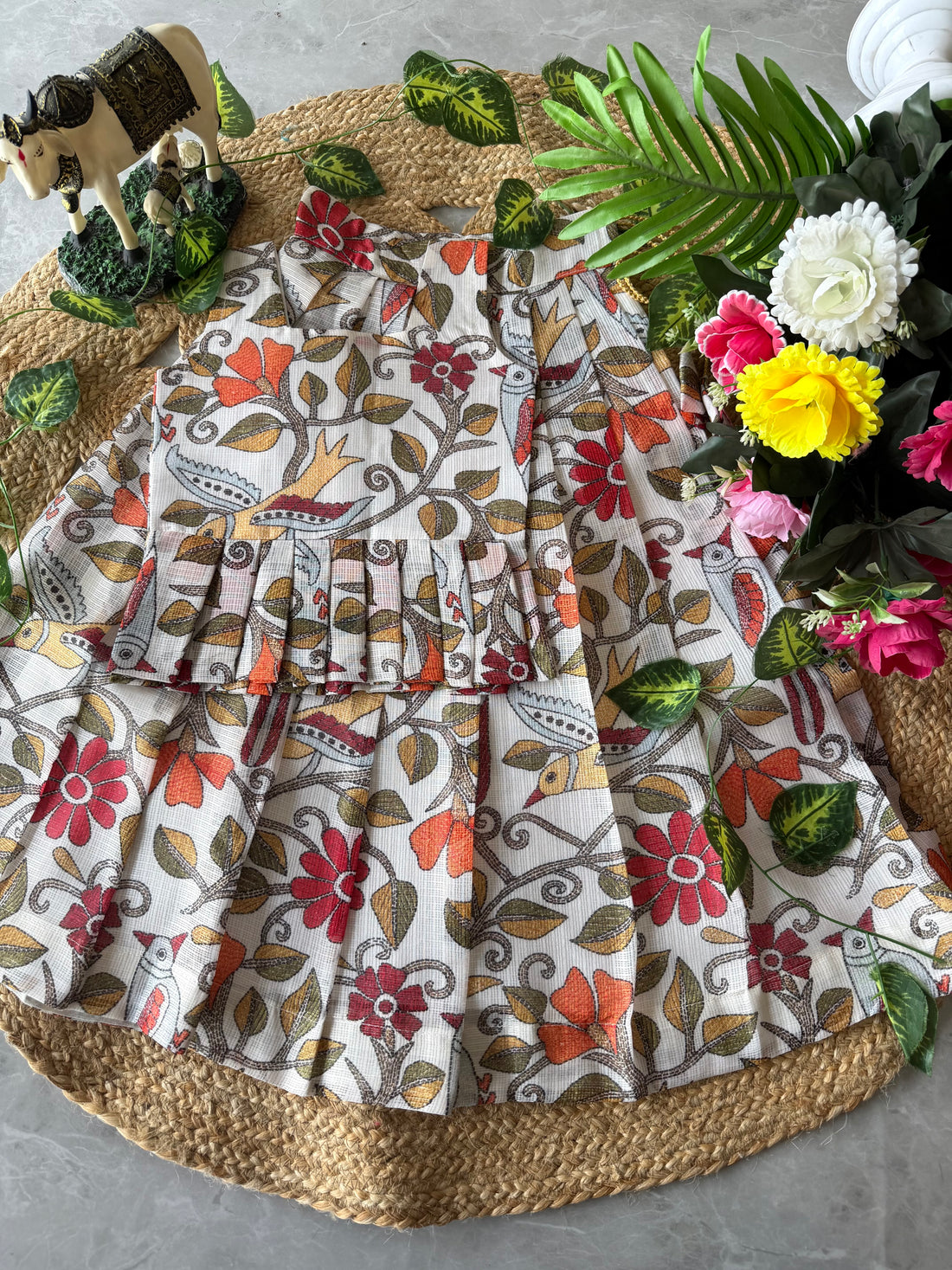 ✨ “Kala Vrindha” | Kids Kalamkari Lehenga | Code: SA2026
