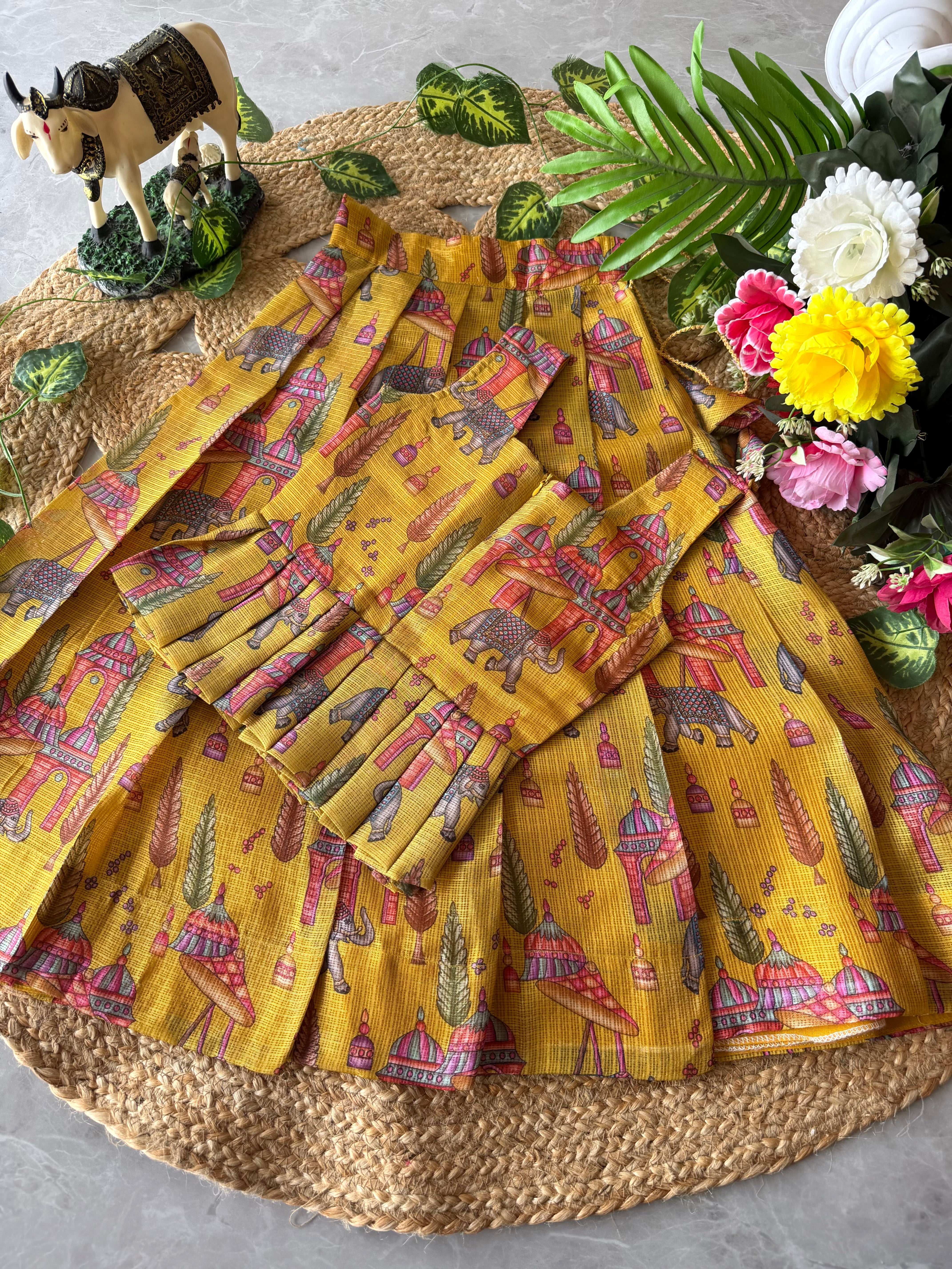 ✨ “Kala Vrindha” | Kids Kalamkari Lehenga | Code: SA2026