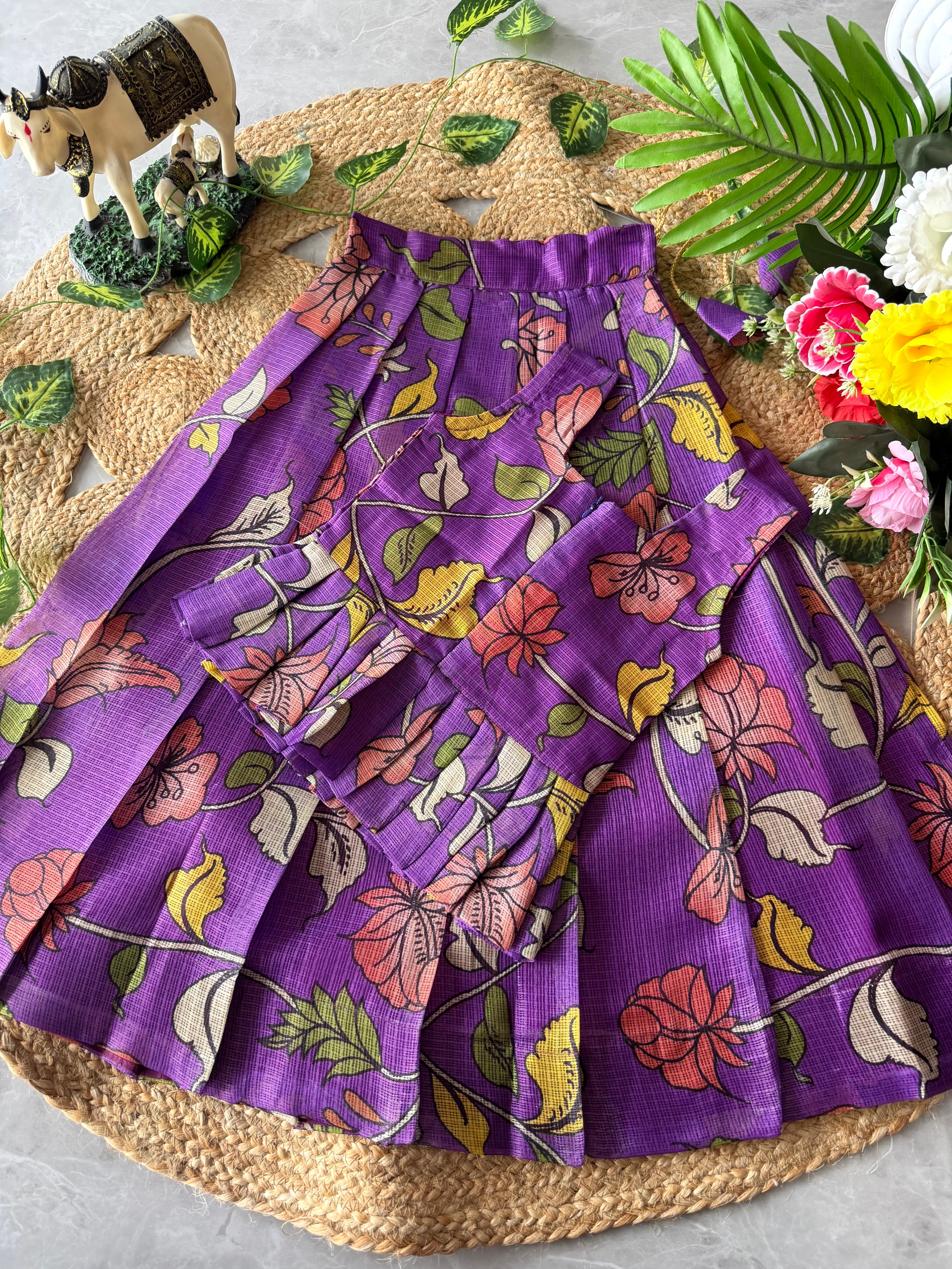 ✨ “Kala Vrindha” | Kids Kalamkari Lehenga | Code: SA2026