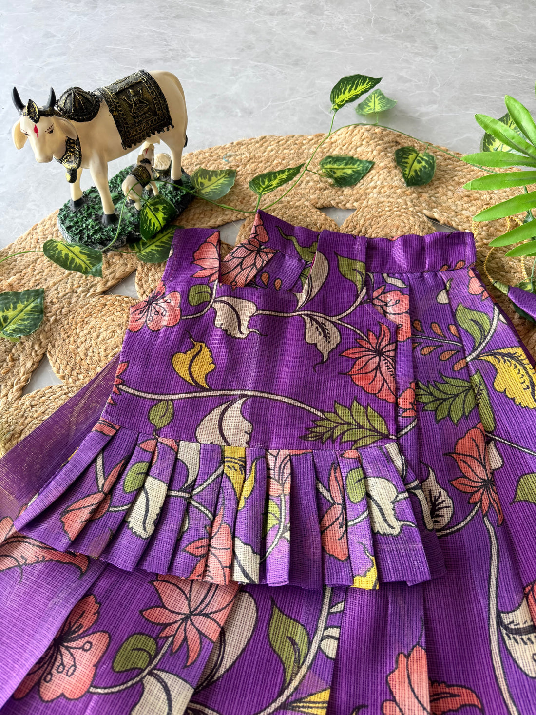 ✨ “Kala Vrindha” | Kids Kalamkari Lehenga | Code: SA2026