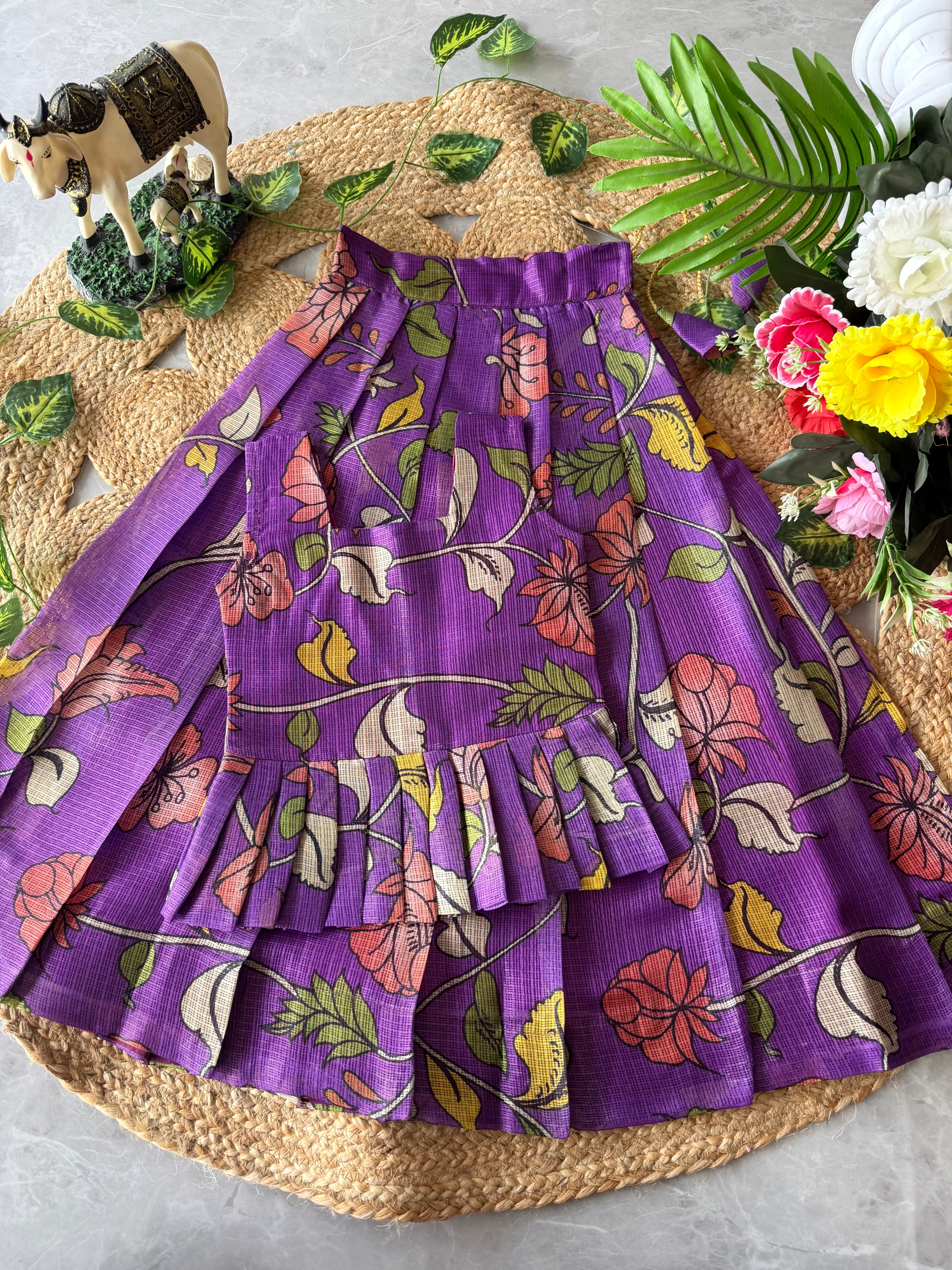 ✨ “Kala Vrindha” | Kids Kalamkari Lehenga | Code: SA2026