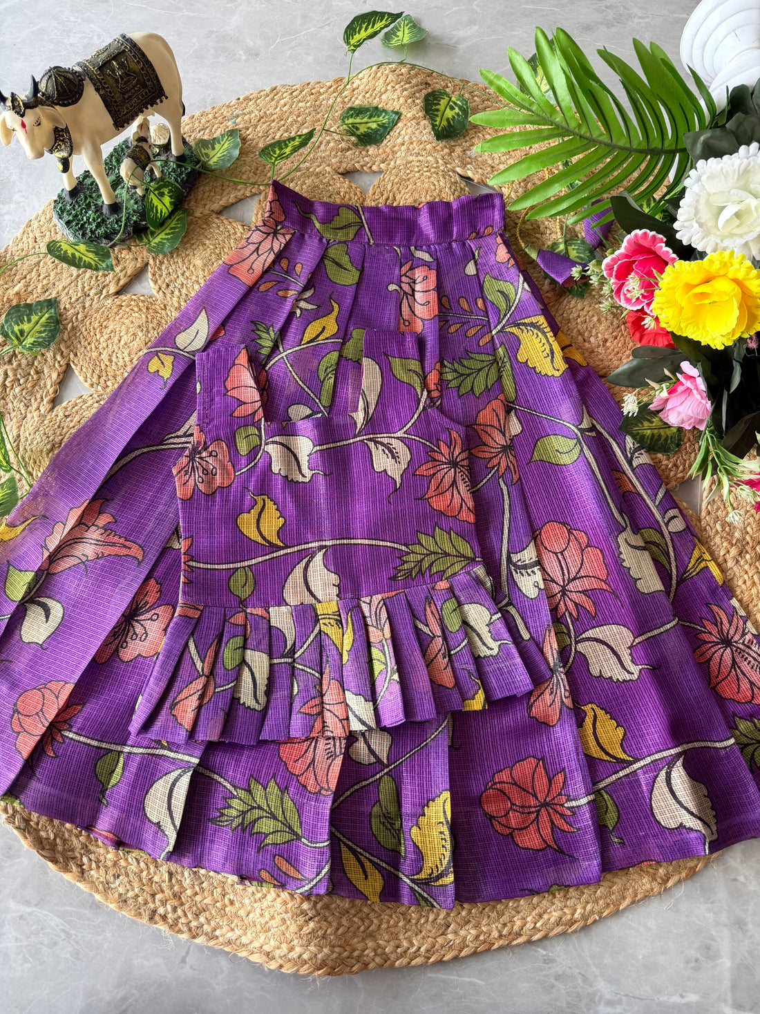 ✨ “Kala Vrindha” | Kids Kalamkari Lehenga | Code: SA2026