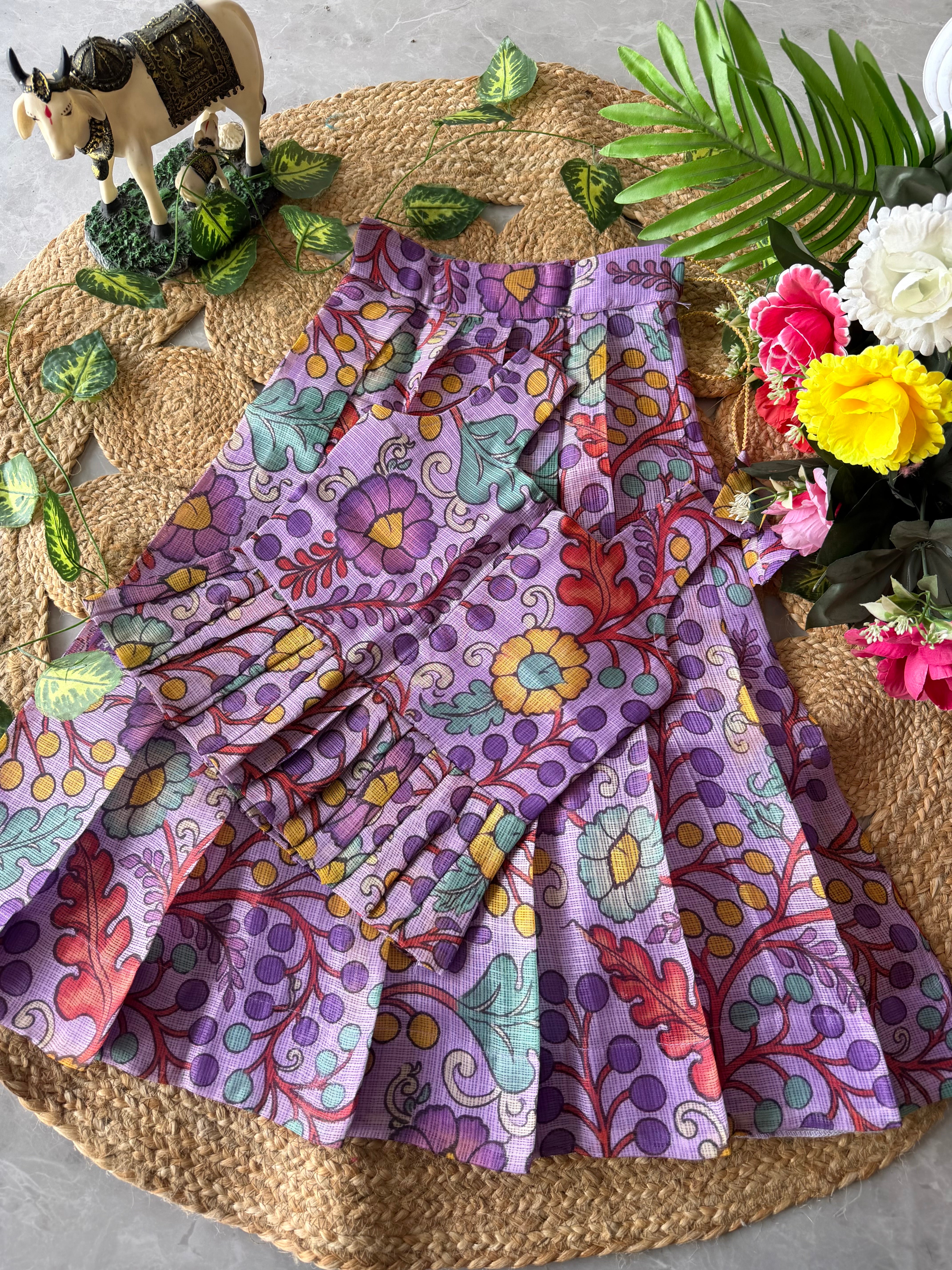 ✨ “Kala Vrindha” | Kids Kalamkari Lehenga | Code: SA2026