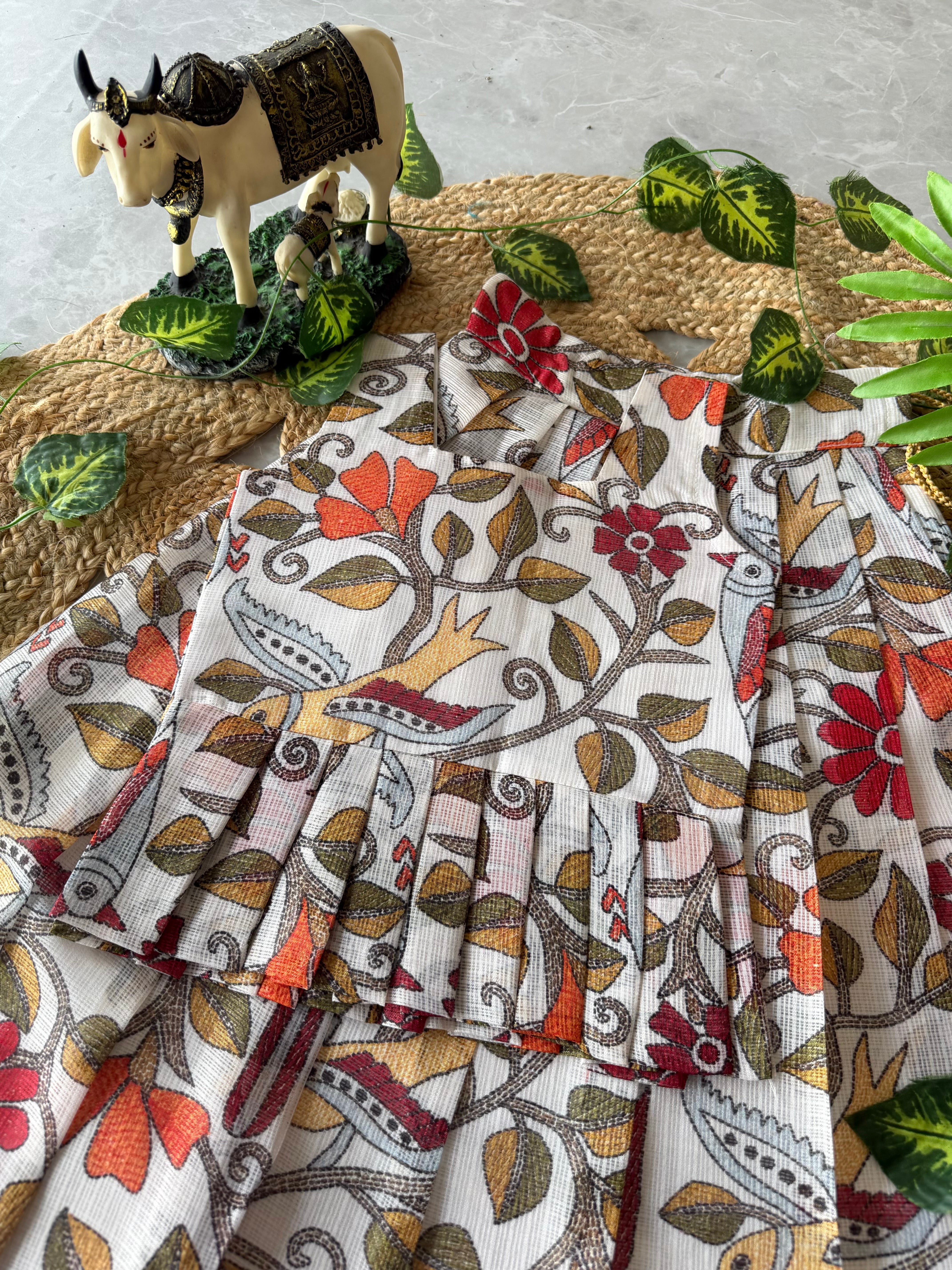 ✨ “Kala Vrindha” | Kids Kalamkari Lehenga | Code: SA2026