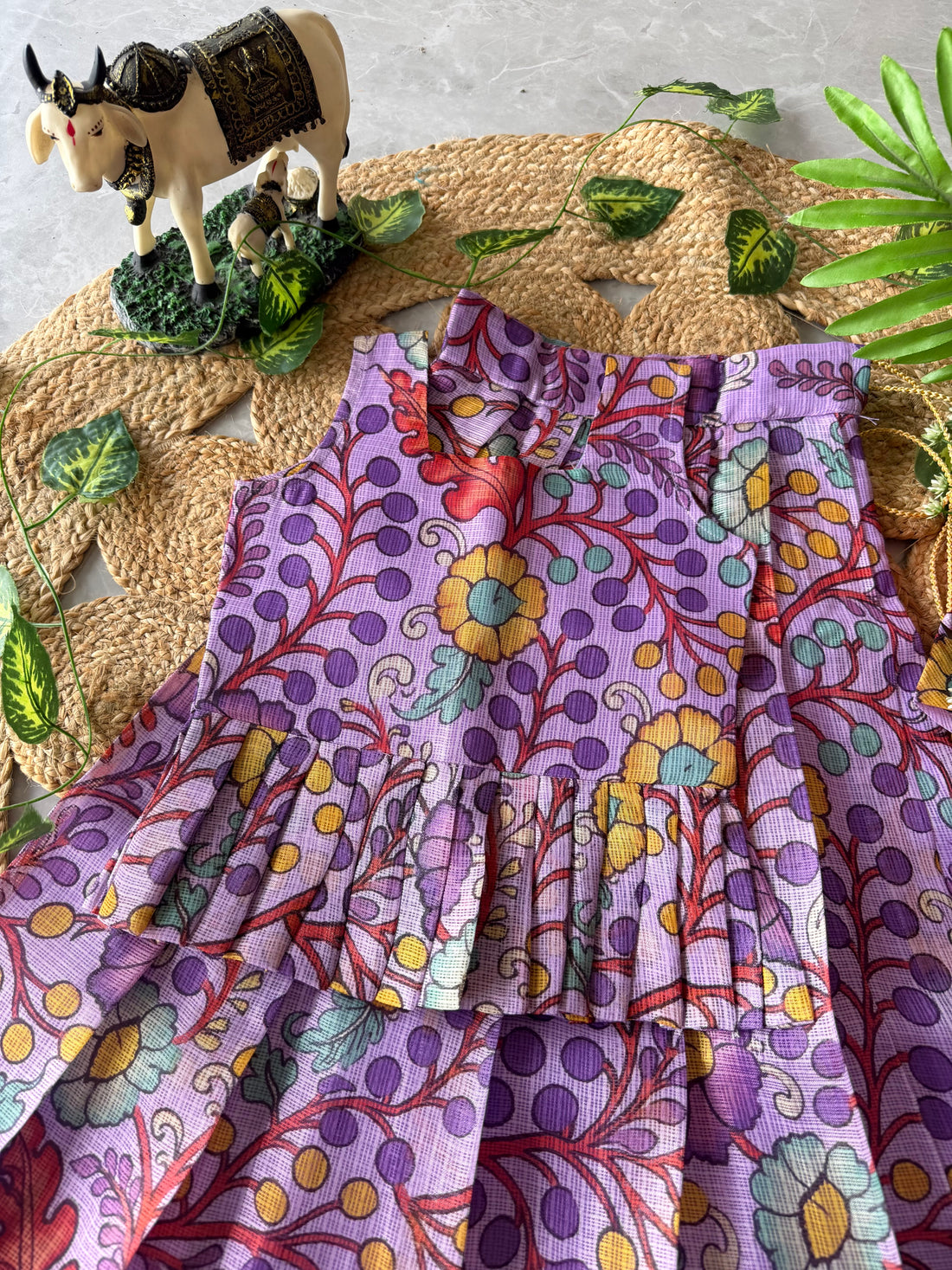 ✨ “Kala Vrindha” | Kids Kalamkari Lehenga | Code: SA2026