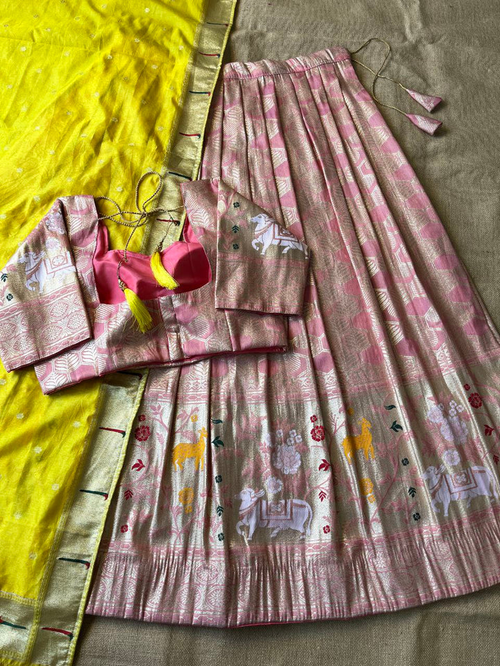 Pichwai Tissue Silk Lehenga Set with Paithani Dupatta – Premium Festive Wear