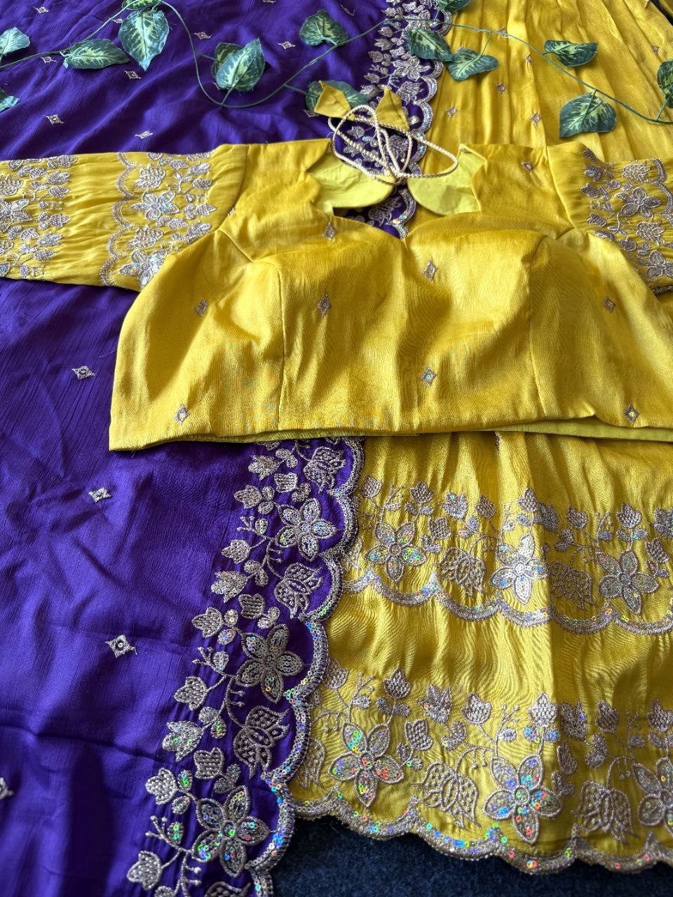 Graceful Bloom Designer Lehenga Set in Viscose Tissue with Embroidery