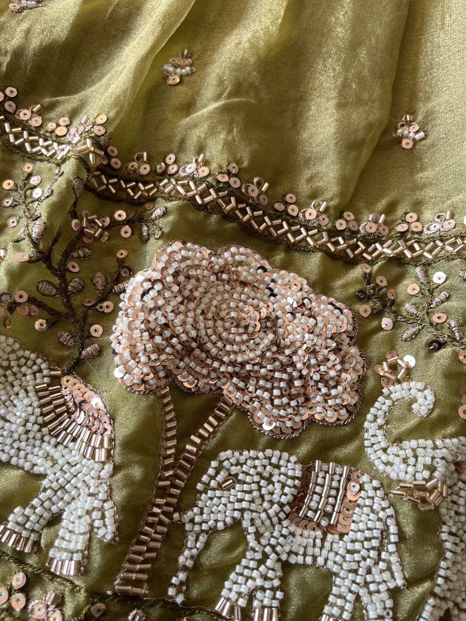 Elephant Garden Kids Festive Lehenga Set with Designer Satin Blouse