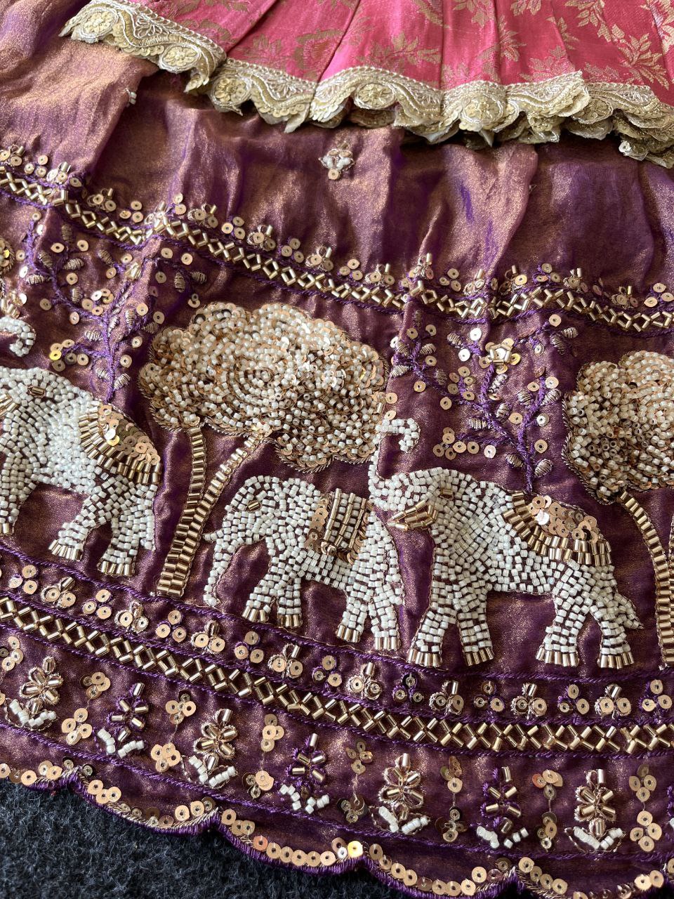 Elephant Garden Kids Festive Lehenga Set with Designer Satin Blouse