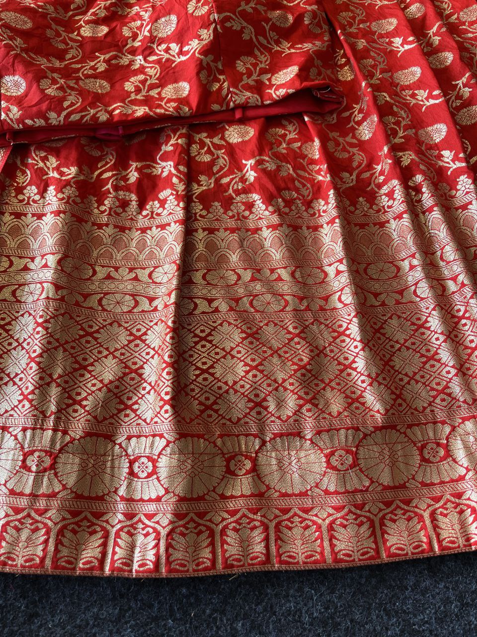 Pattu Style Premium Dola Silk Lehenga Set with Zari Weaving