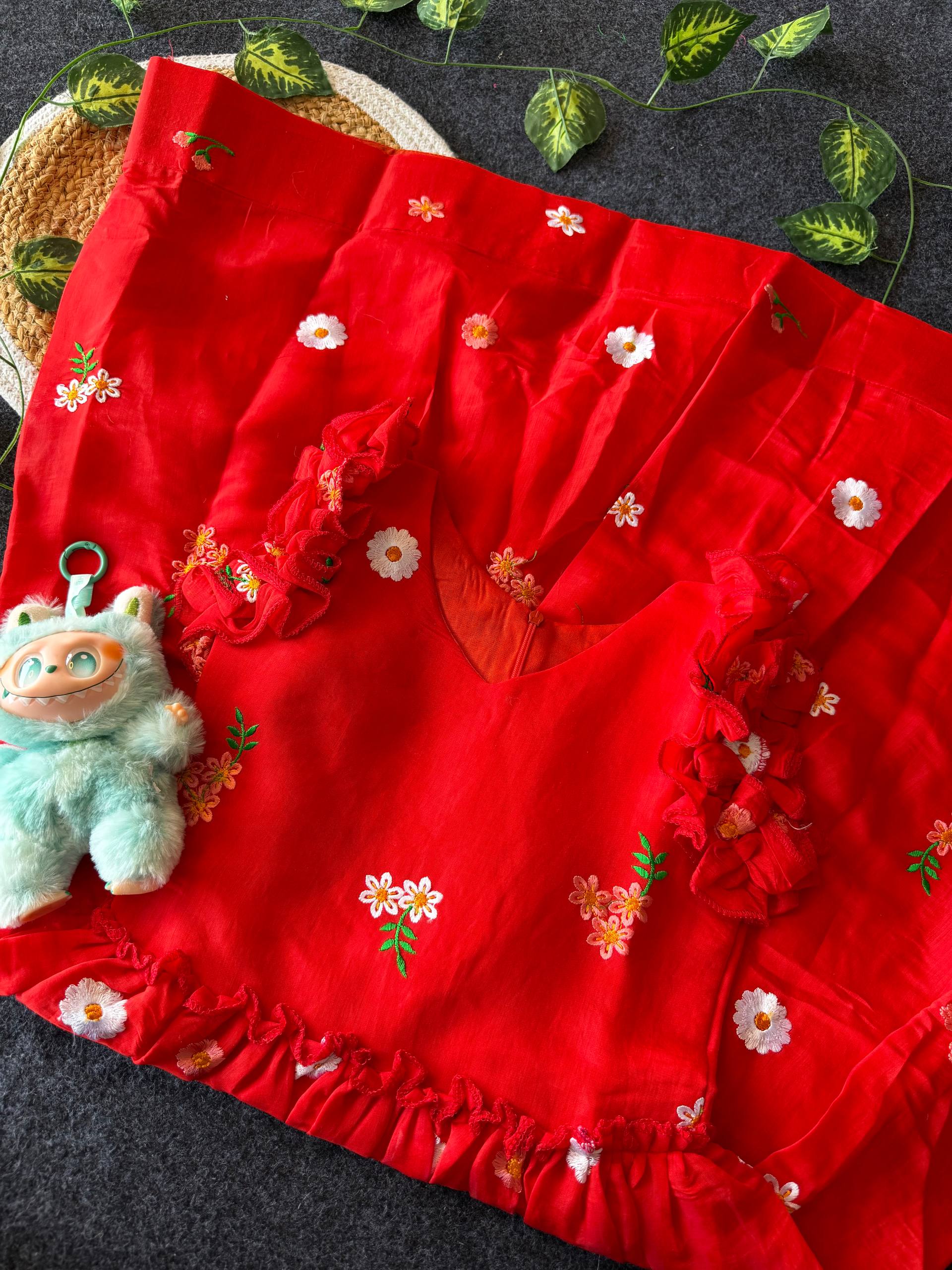 ✨ Blossom Breeze – Kids Designer Gown ✨