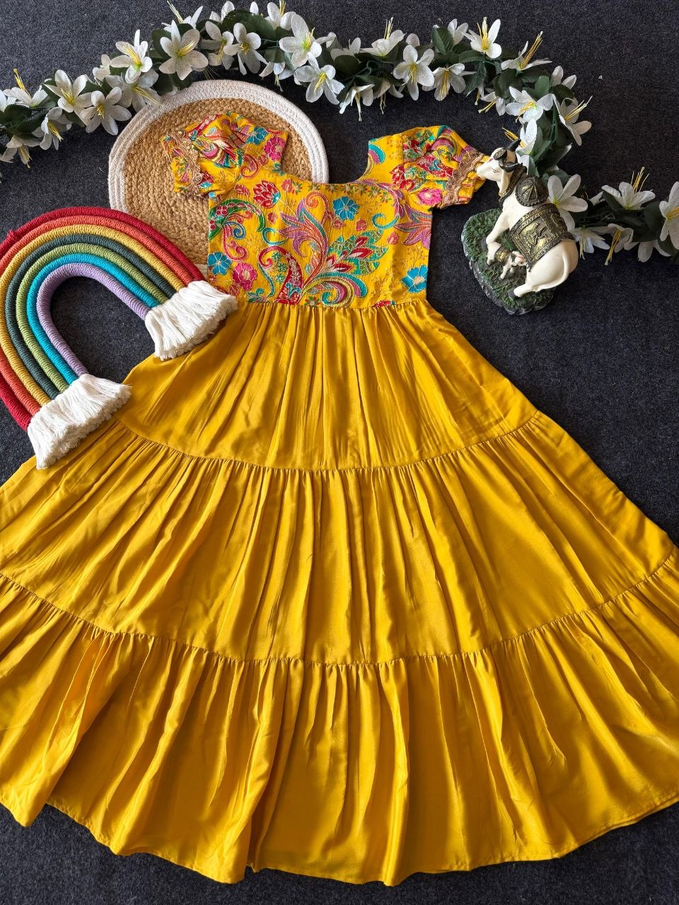 ✨ Royal Petal Charm – Kids Designer Gown Collection ✨