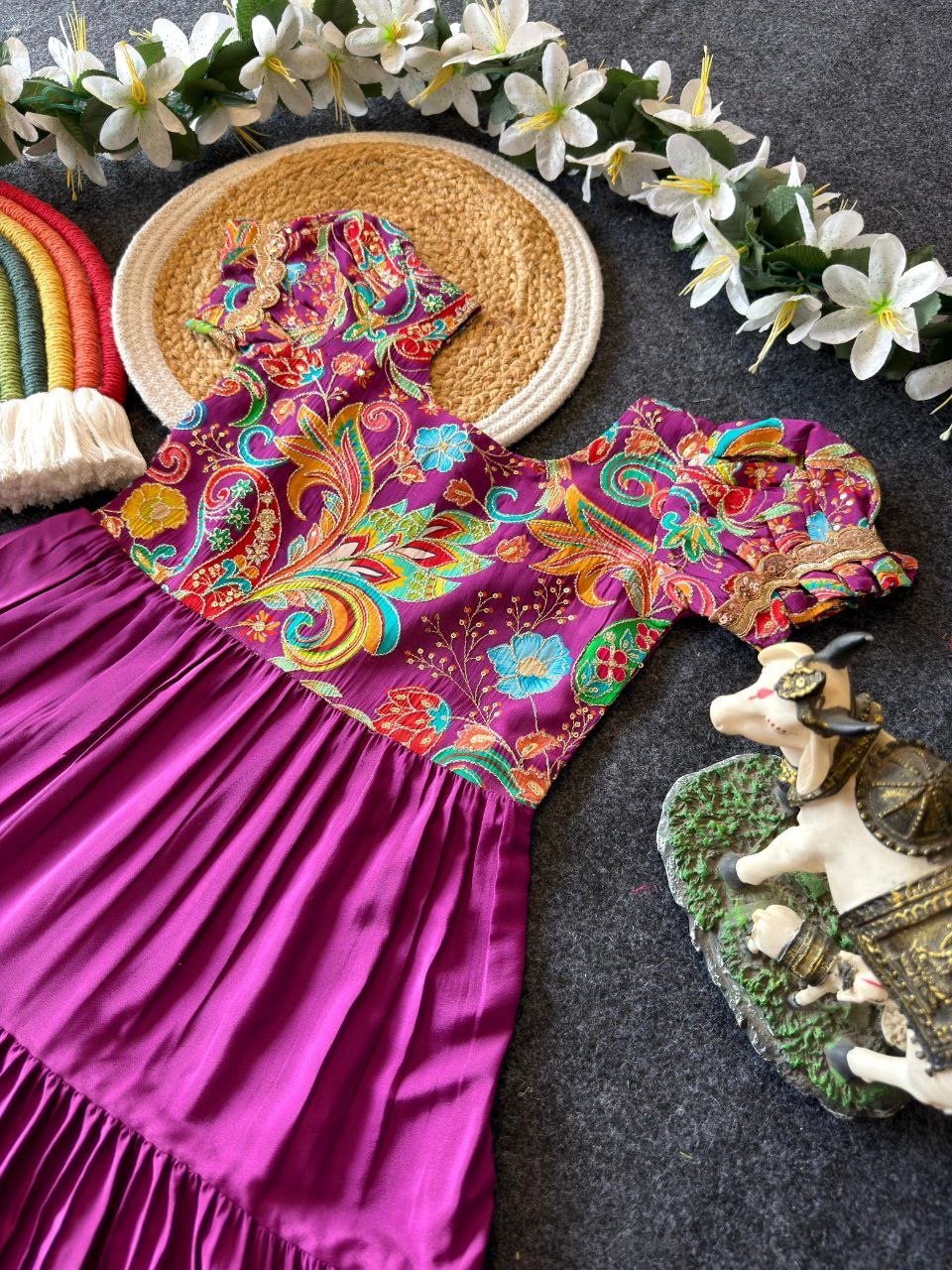 ✨ Royal Petal Charm – Kids Designer Gown Collection ✨
