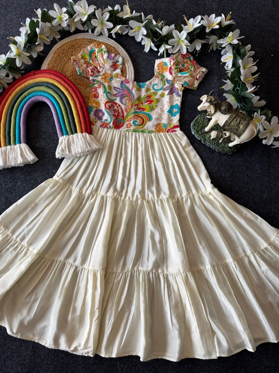 ✨ Royal Petal Charm – Kids Designer Gown Collection ✨
