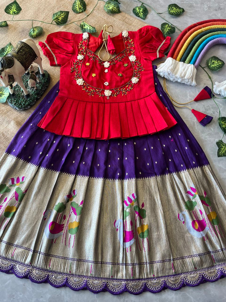 🦩 Flamingo Festive Charm – Kids Designer Lehenga Set 🦩