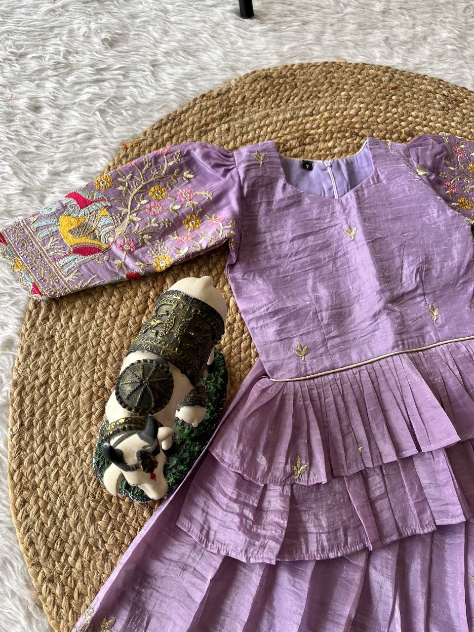 💎 Golden Elephant Royale – Kids Designer Lehenga Set 💎