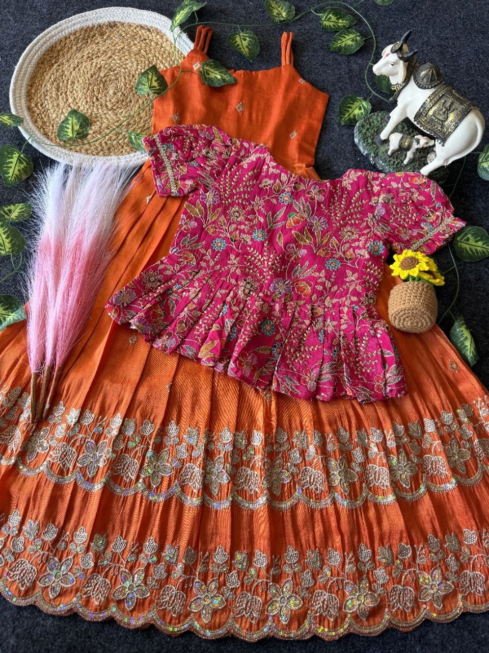 ✨ Little Bloom Princess – Kids Gown with Designer Coat ✨