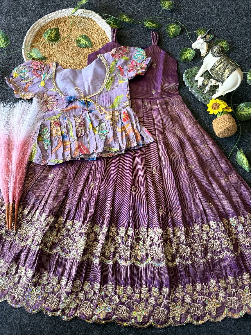 ✨ Little Bloom Princess – Kids Gown with Designer Coat ✨