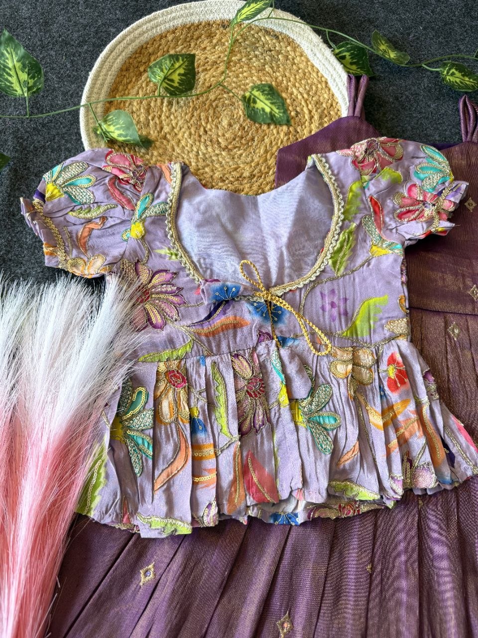 ✨ Little Bloom Princess – Kids Gown with Designer Coat ✨