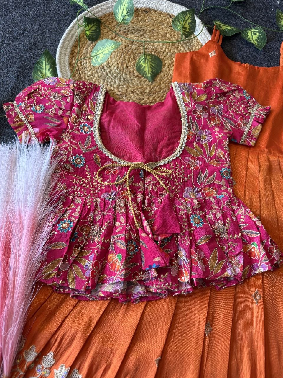 ✨ Little Bloom Princess – Kids Gown with Designer Coat ✨