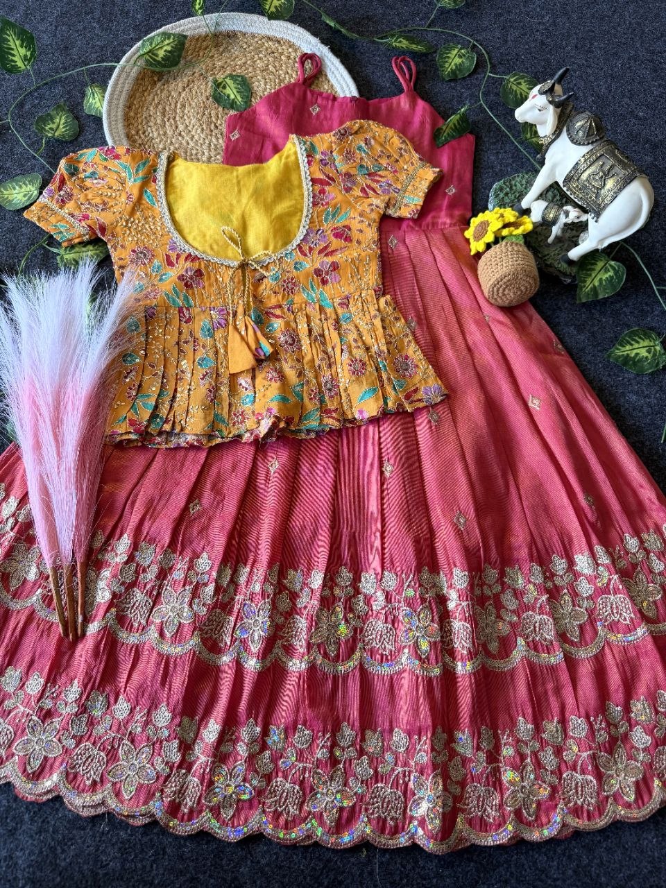 ✨ Little Bloom Princess – Kids Gown with Designer Coat ✨