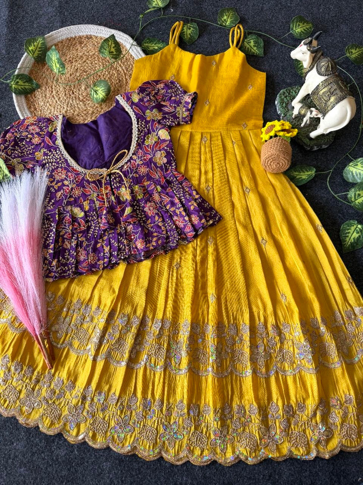 ✨ Little Bloom Princess – Kids Gown with Designer Coat ✨