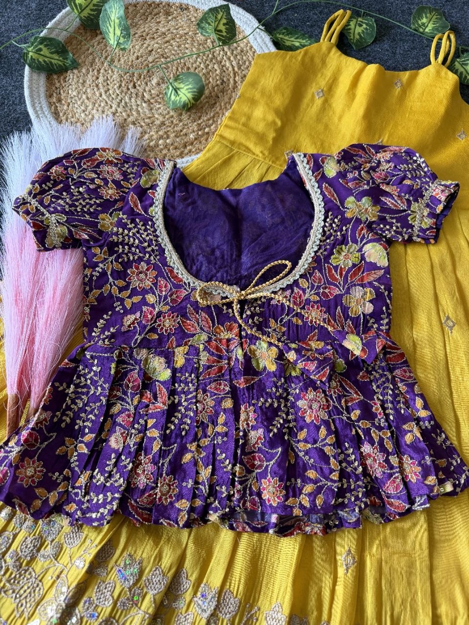 ✨ Little Bloom Princess – Kids Gown with Designer Coat ✨