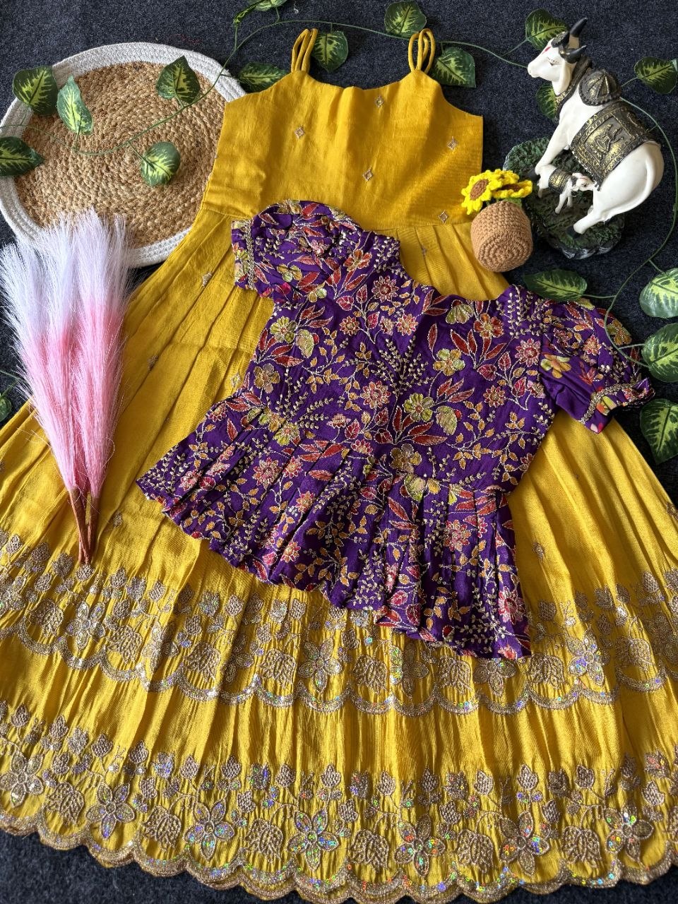 ✨ Little Bloom Princess – Kids Gown with Designer Coat ✨