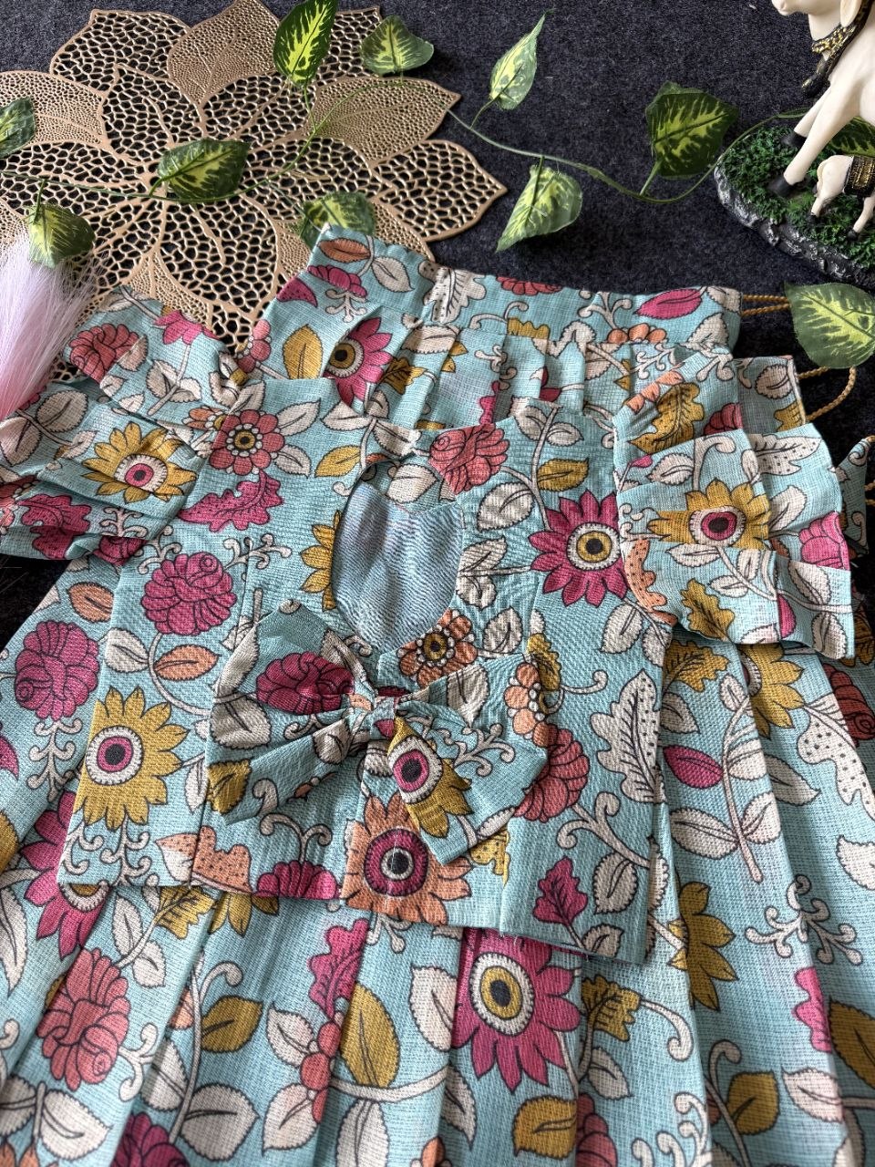 ✨ Vibrant Bloom – Kids Kalamkari Dress 🌼