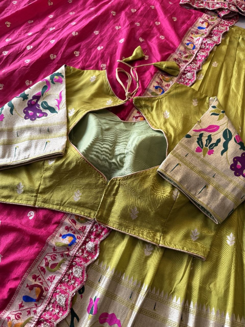✨ Paithani Half Saree Lehenga – Timeless Festive Elegance ❤️