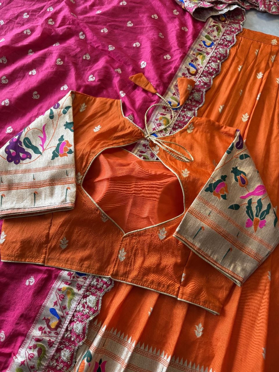 ✨ Paithani Half Saree Lehenga – Timeless Festive Elegance ❤️