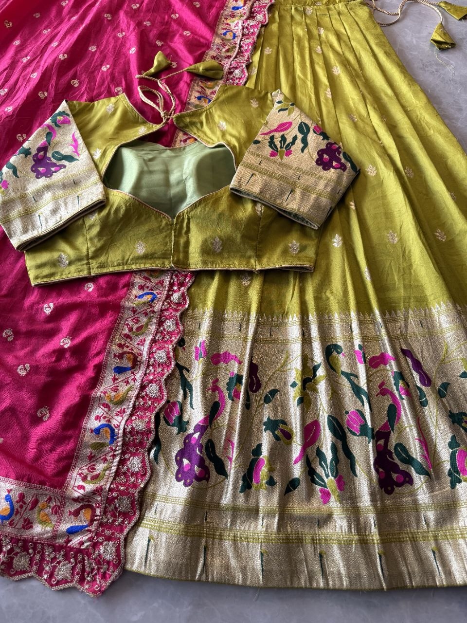 ✨ Paithani Half Saree Lehenga – Timeless Festive Elegance ❤️