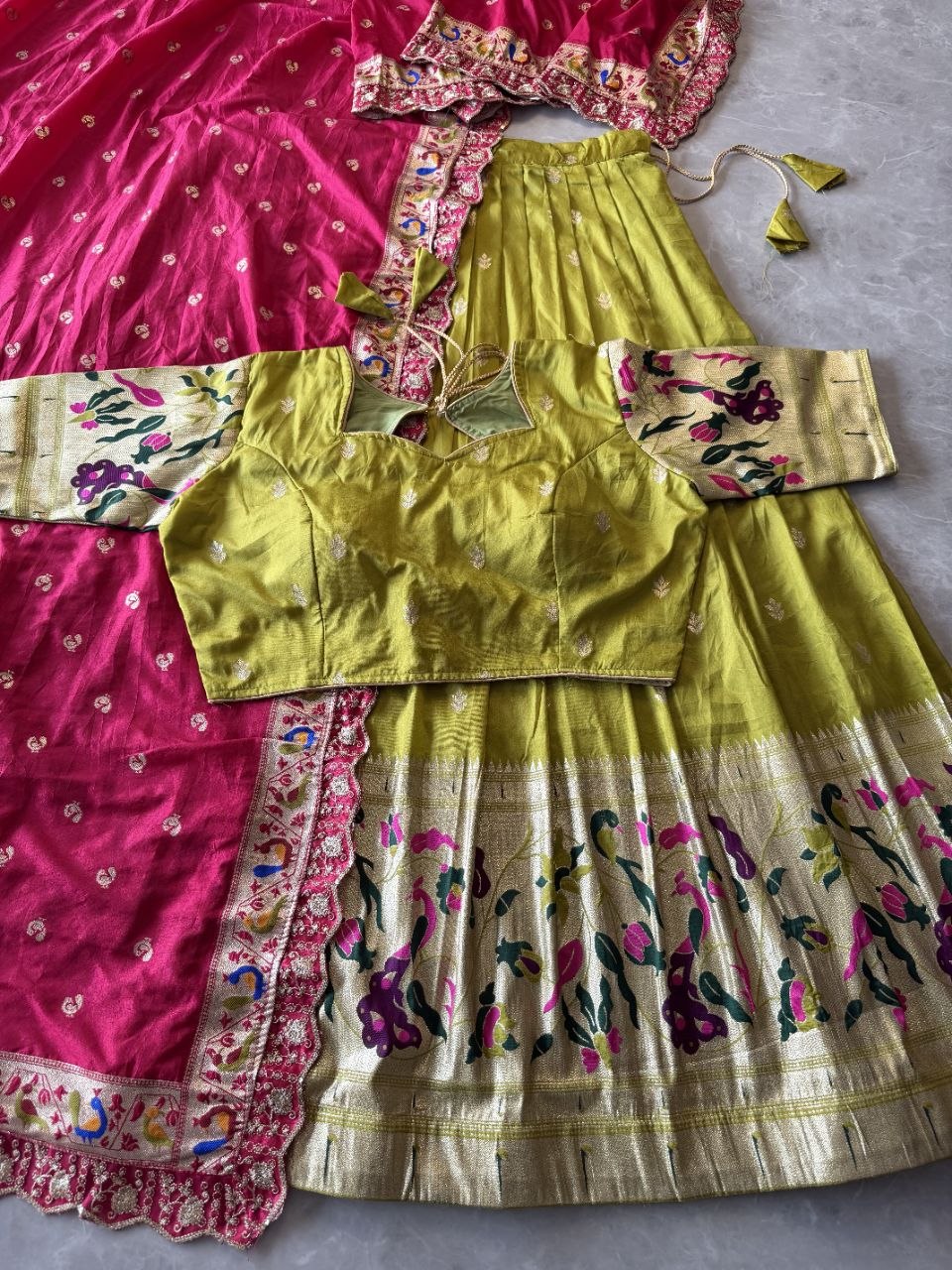 ✨ Paithani Half Saree Lehenga – Timeless Festive Elegance ❤️