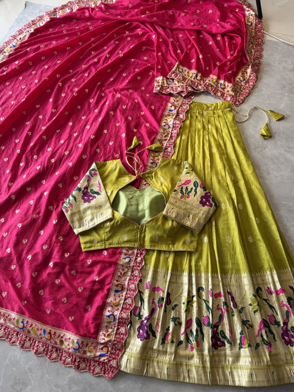 ✨ Paithani Half Saree Lehenga – Timeless Festive Elegance ❤️