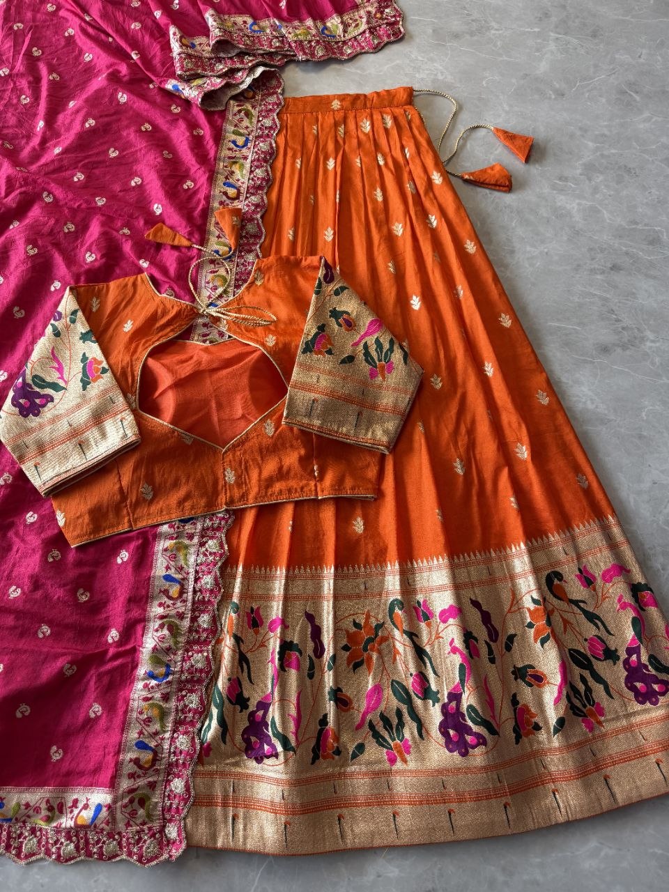 ✨ Paithani Half Saree Lehenga – Timeless Festive Elegance ❤️