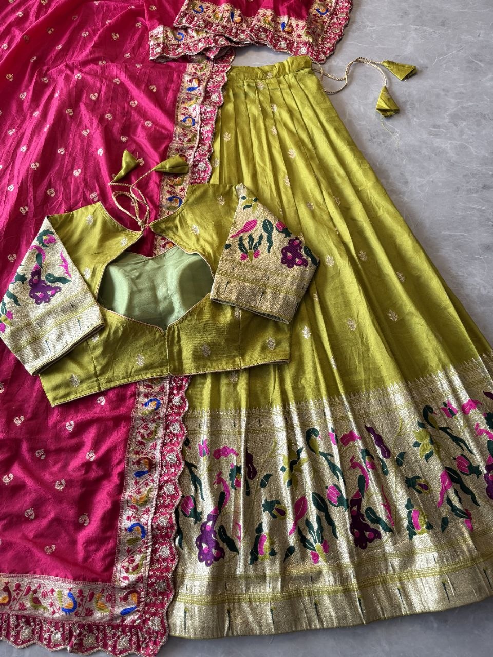 ✨ Paithani Half Saree Lehenga – Timeless Festive Elegance ❤️