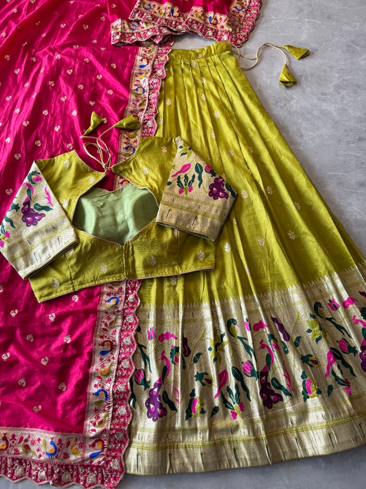 ✨ Paithani Half Saree Lehenga – Timeless Festive Elegance ❤️