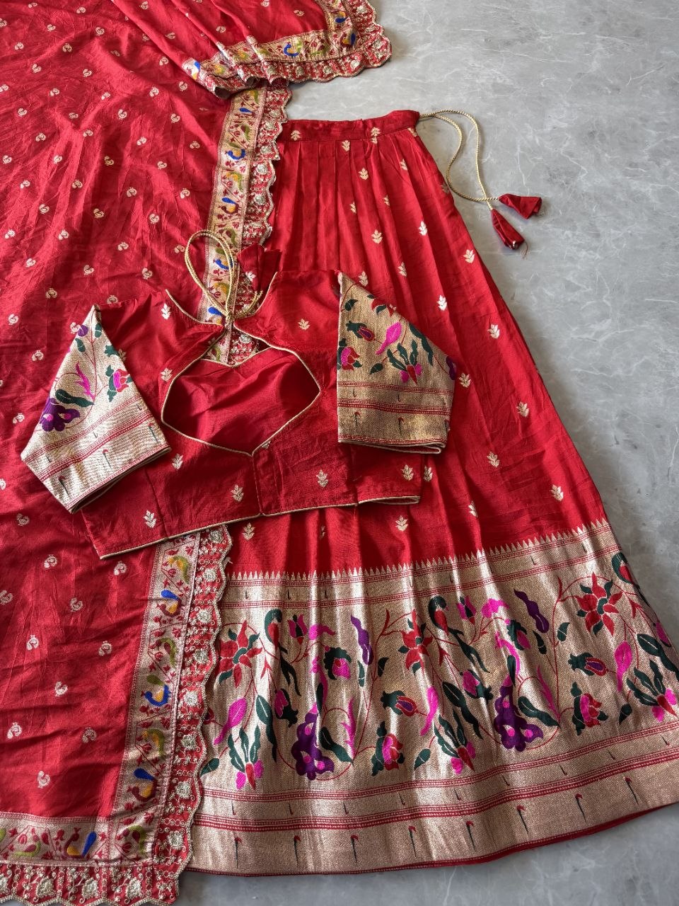 ✨ Paithani Half Saree Lehenga – Timeless Festive Elegance ❤️