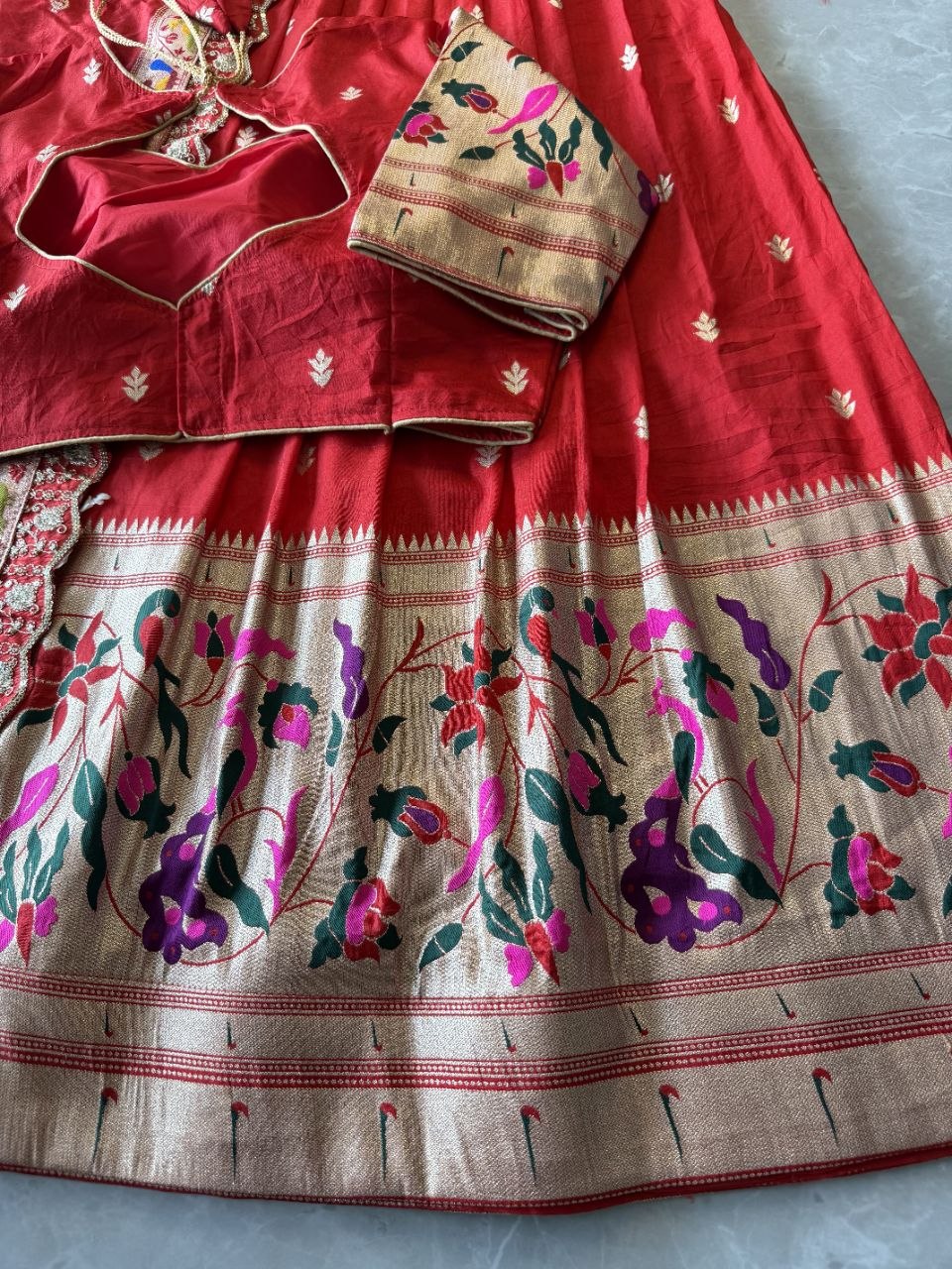 ✨ Paithani Half Saree Lehenga – Timeless Festive Elegance ❤️