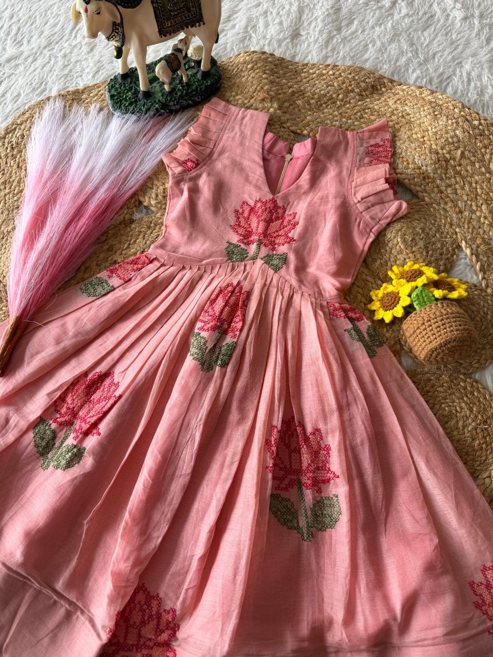 Lotus Girls Short Gown