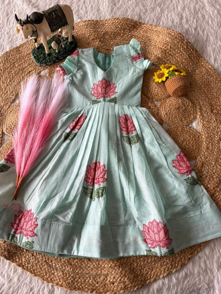 Lotus Girls Short Gown