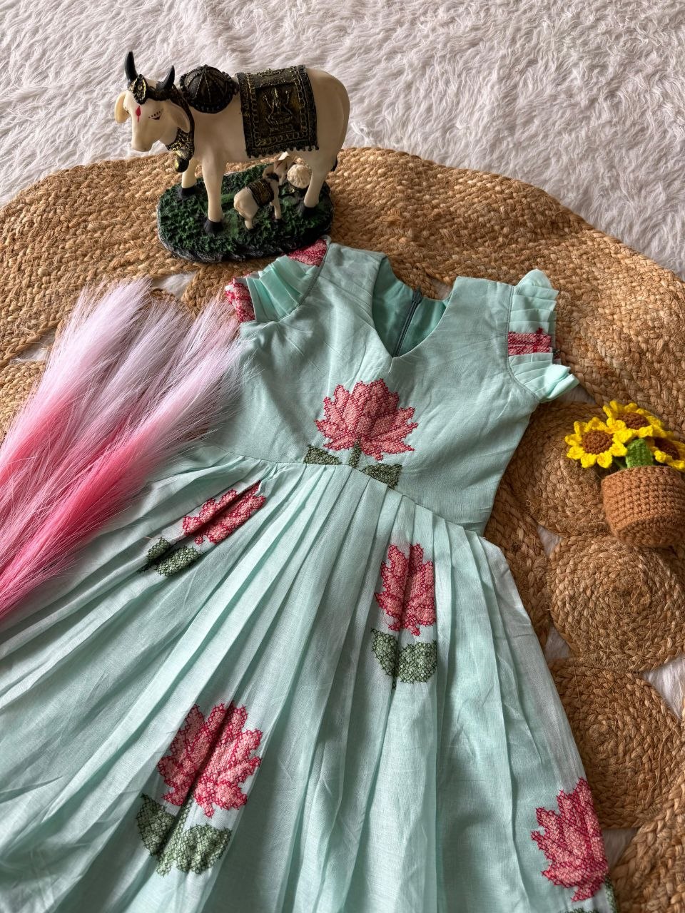 Lotus Girls Short Gown