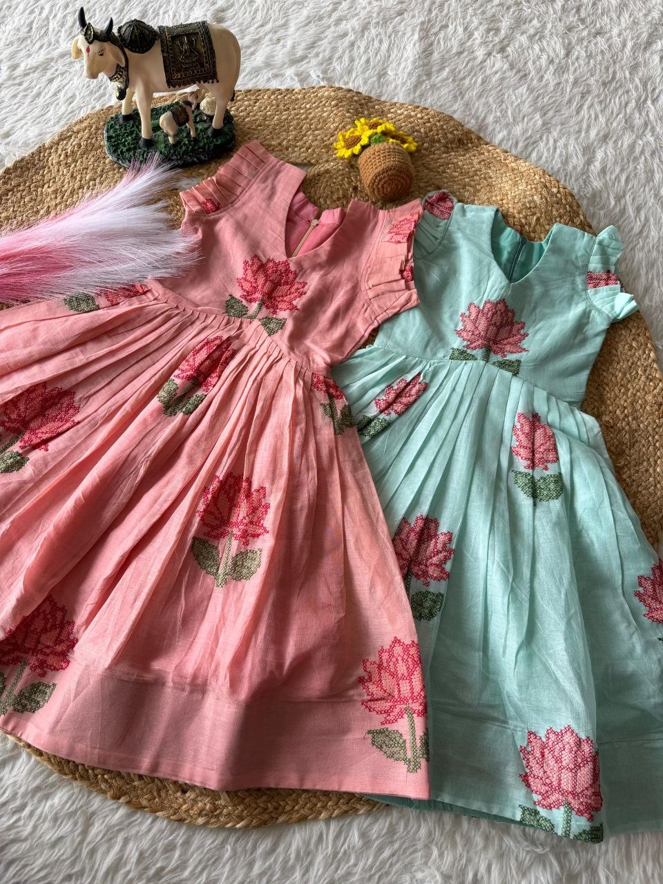 Lotus Girls Short Gown