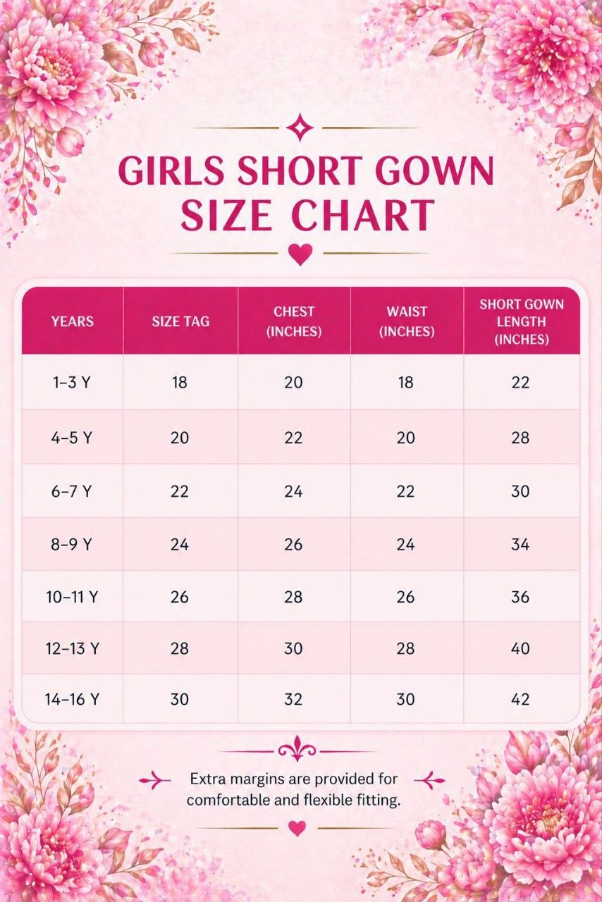 Lotus Girls Short Gown