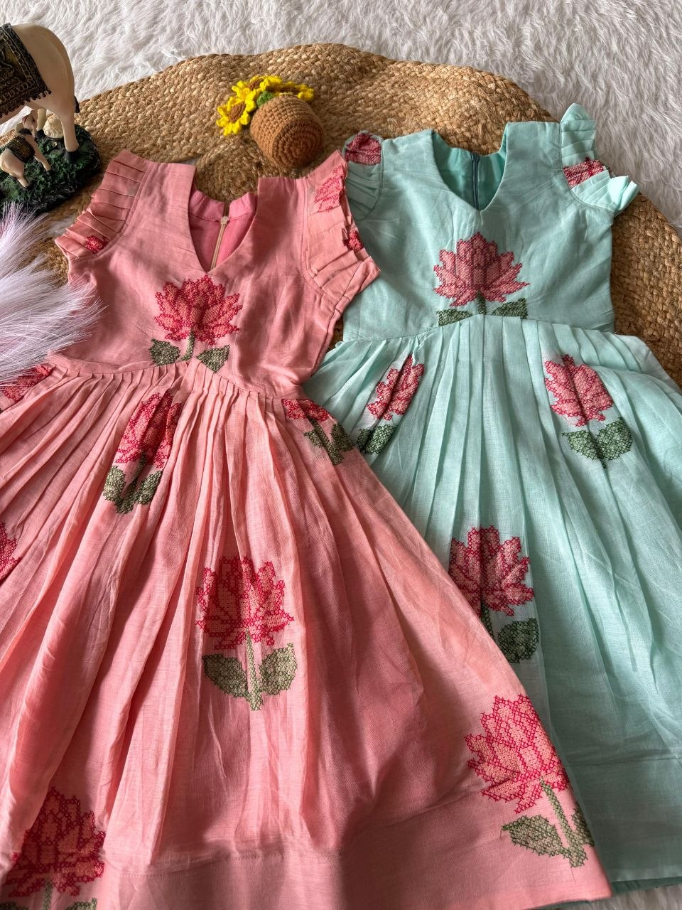 Lotus Girls Short Gown