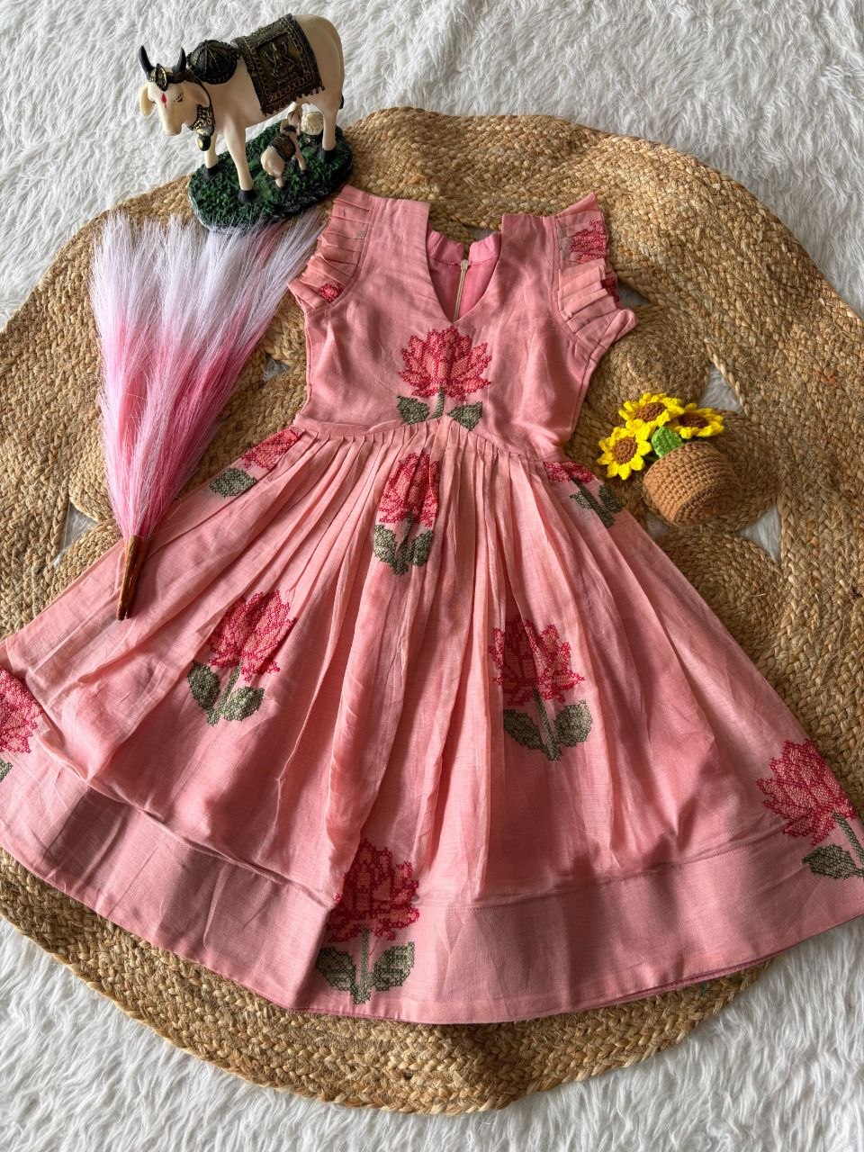 Lotus Girls Short Gown