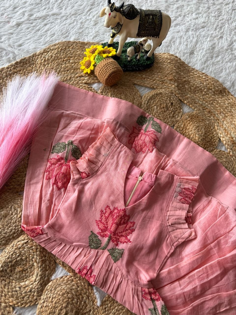 Lotus Girls Short Gown