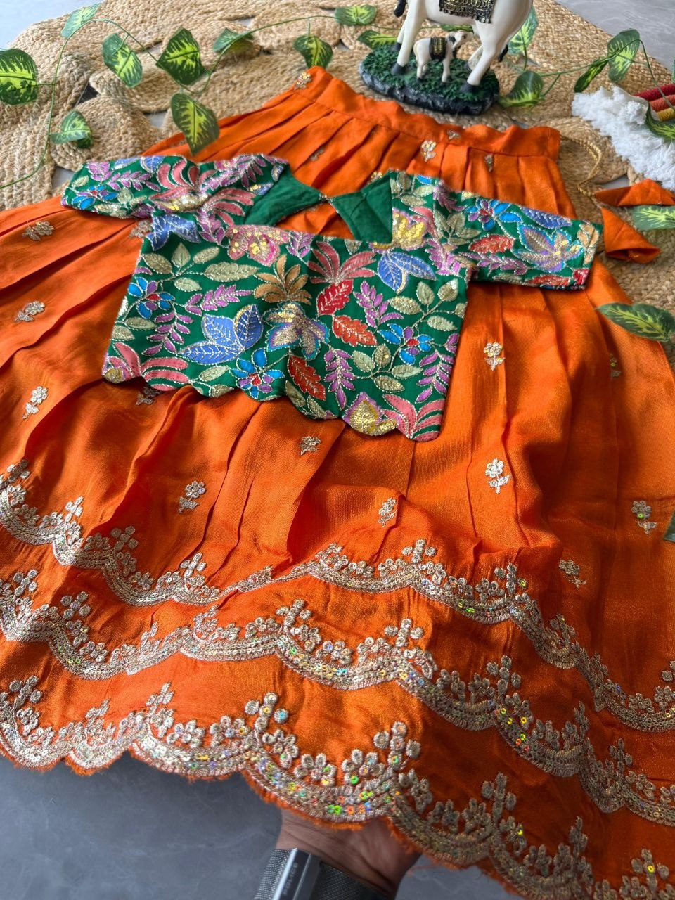 💚💖 Festive Glam | Pink & Lime Green Lehenga Set 💖💚