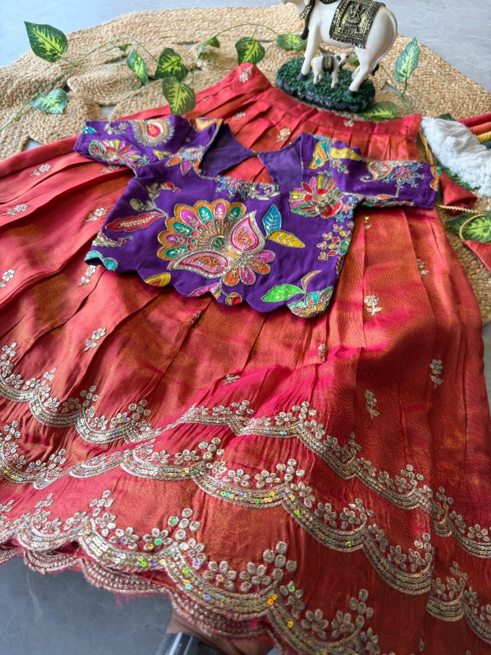💚💖 Festive Glam | Pink & Lime Green Lehenga Set 💖💚